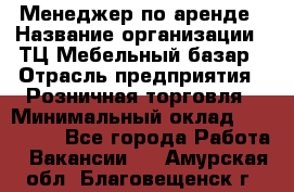 Менеджер по аренде › Название организации ­ ТЦ Мебельный базар › Отрасль предприятия ­ Розничная торговля › Минимальный оклад ­ 300 000 - Все города Работа » Вакансии   . Амурская обл.,Благовещенск г.